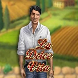 La Dolce Vita slot logo by Gamomat at Slot Monster Casino