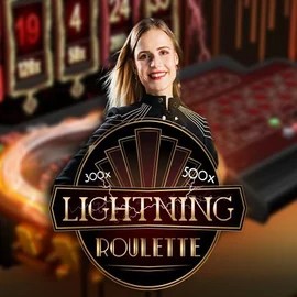 Lightning Roulette online game logo by Evolution on www.slotmonster.casino