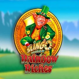 Slingo Rainbow Riches logo by Gaming Realms at Slot Monster Casino